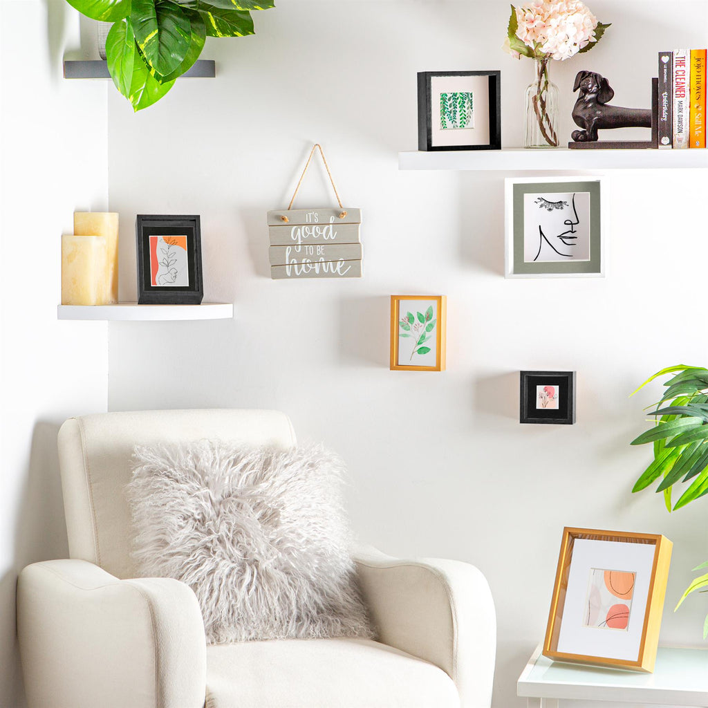 8 x 10 Black 3D Deep Box Photo Frame - with 5 x 7 Mount