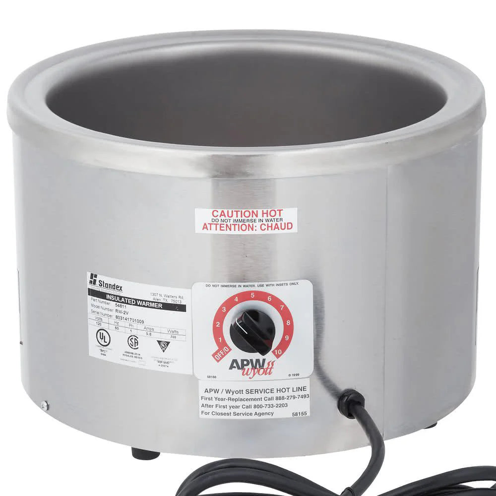 APW RW2V 11 Qt. Round Countertop Food Warmer