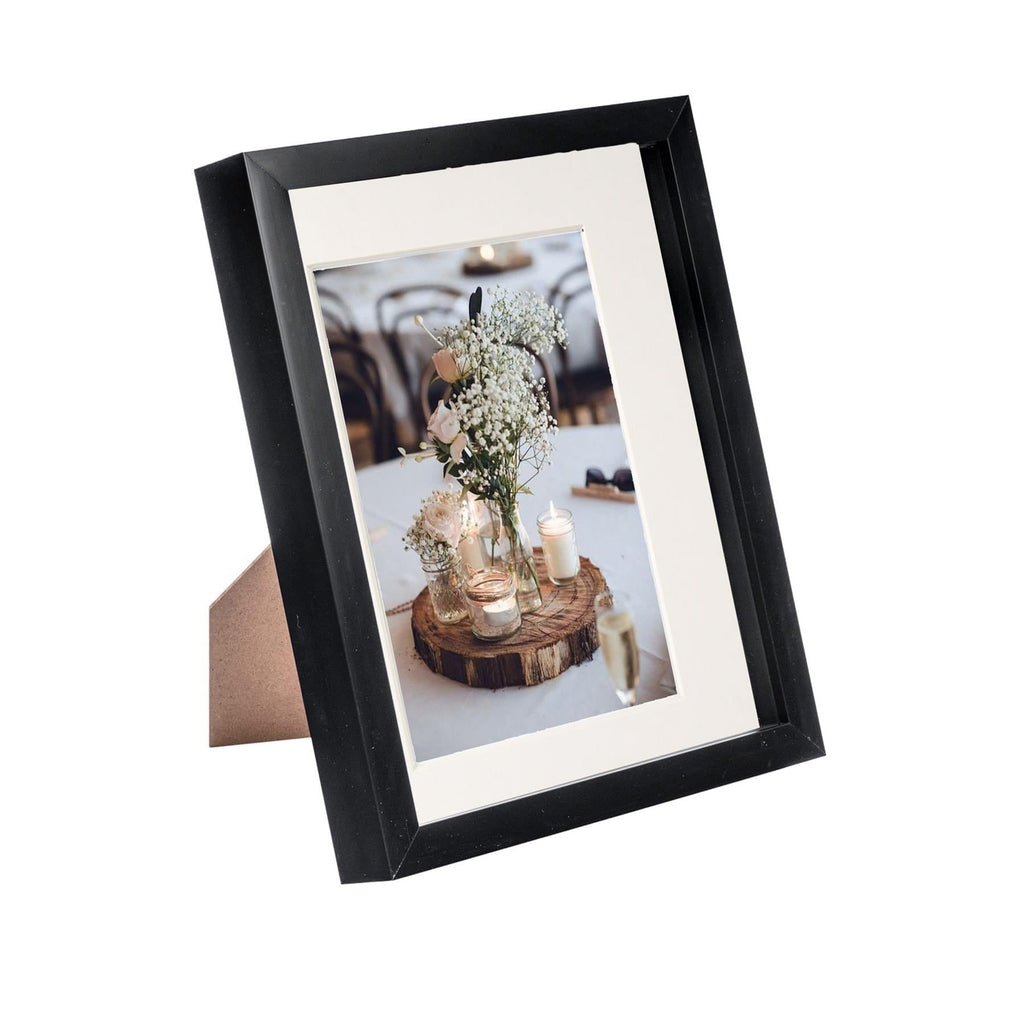 8 x 10 Black 3D Box Photo Frame - with 5 x 7 Mount