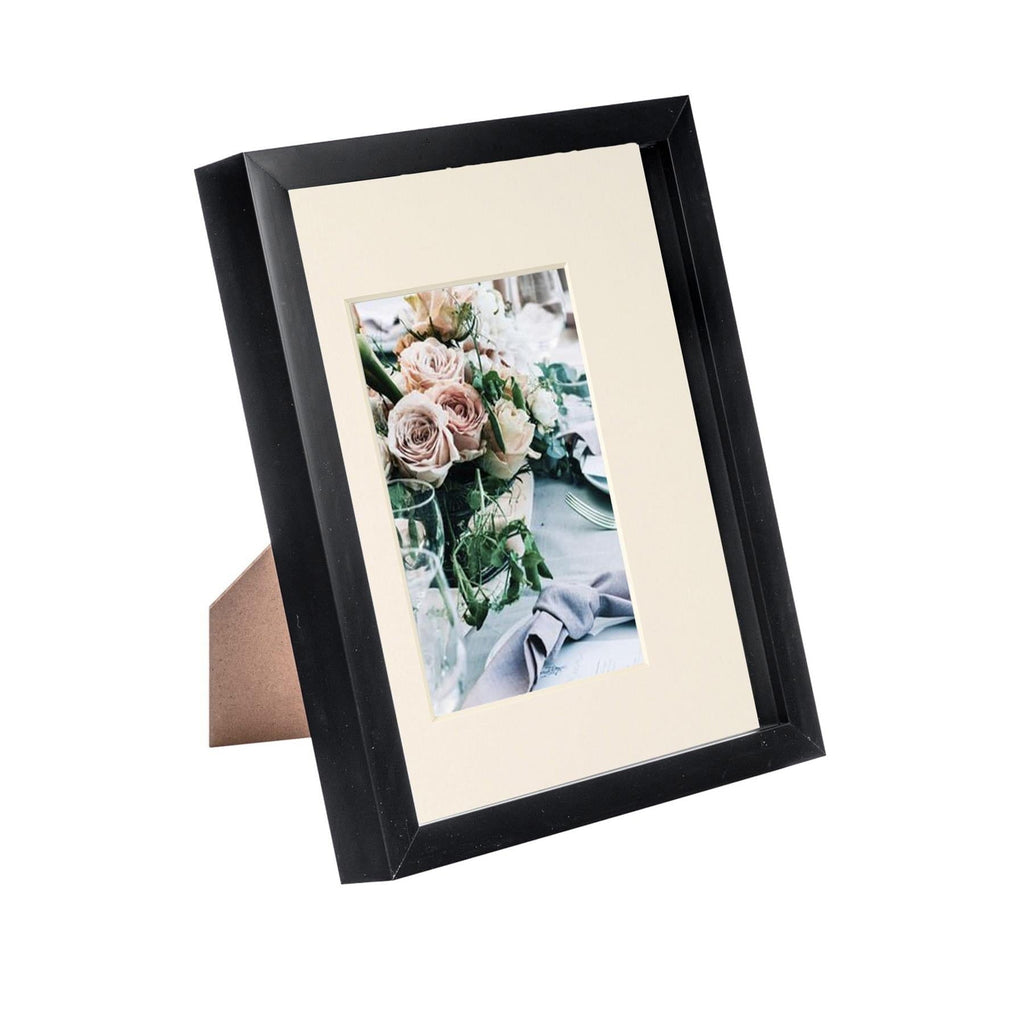 8 x 10 Black 3D Box Photo Frame - with 4 x 6 Mount