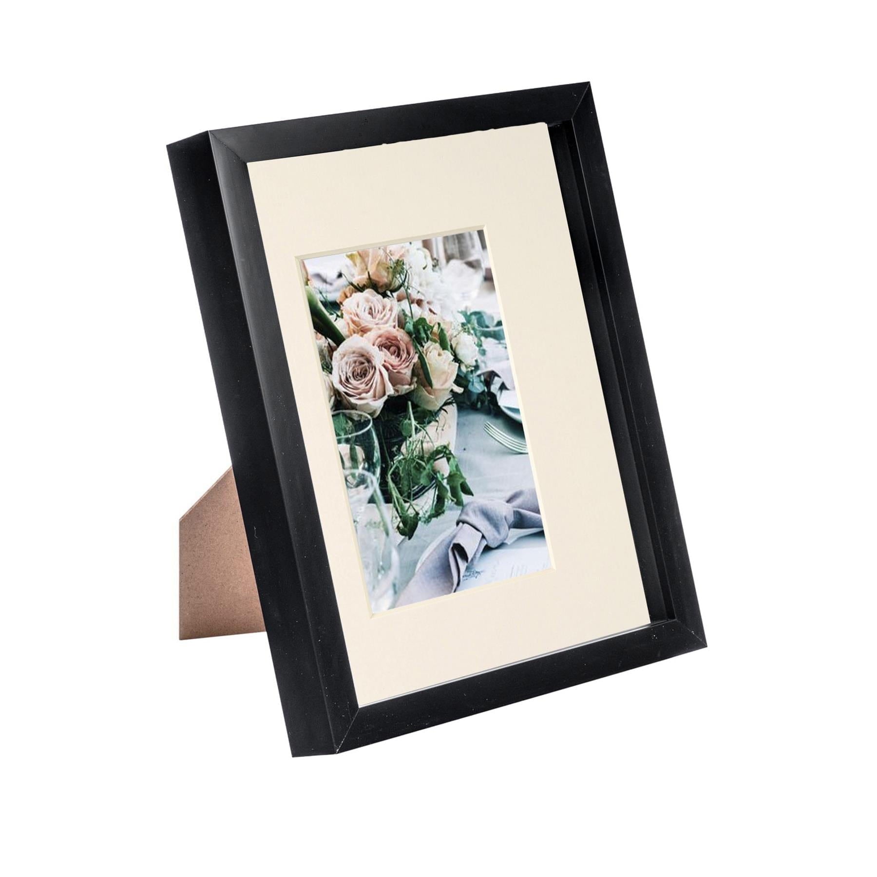 8 x 10 Black 3D Box Photo Frame - with 4 x 6 Mount