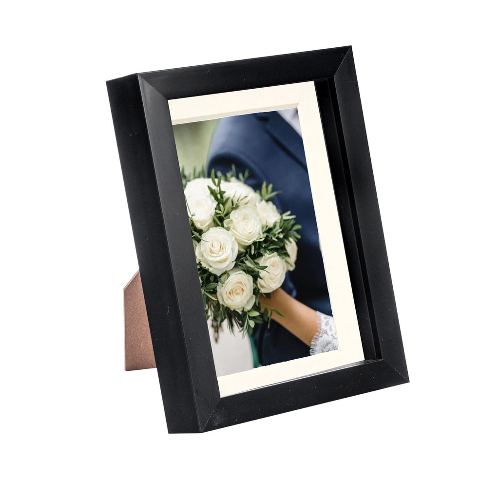 5 x 7 Black 3D Box Photo Frame - with 4 x 6 Mount