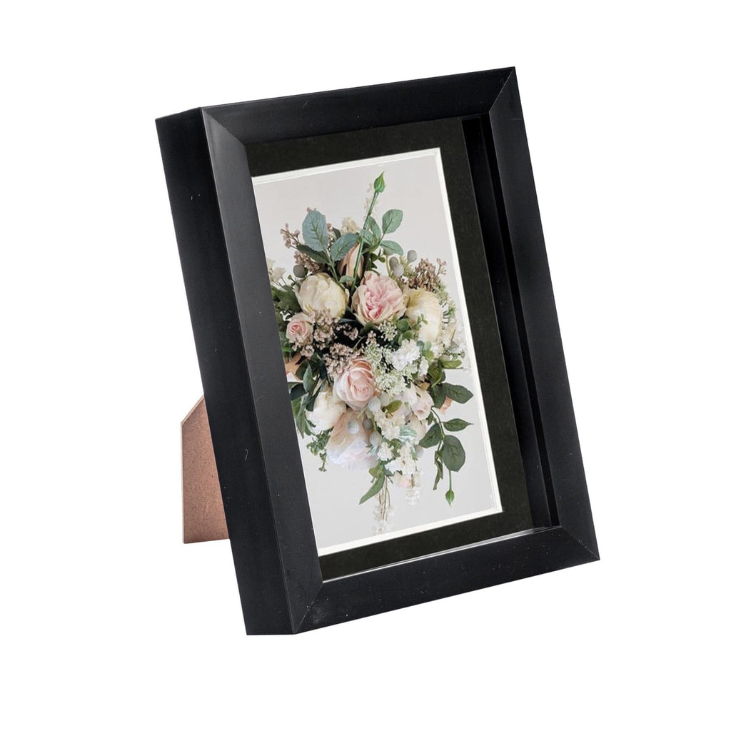 5 x 7 Black 3D Box Photo Frame - with 4 x 6 Mount