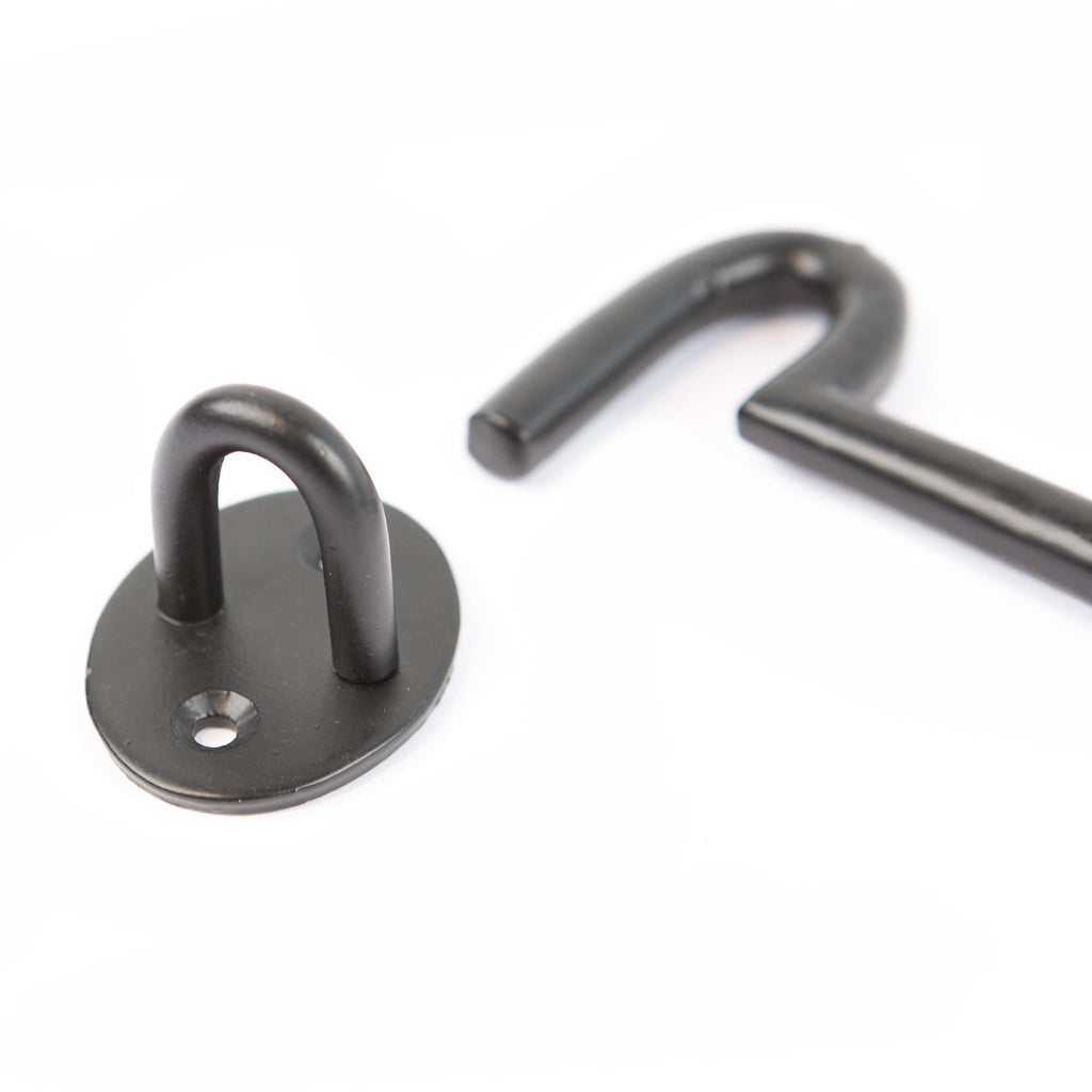 225mm Black Rustic Cabin Hook and Eye