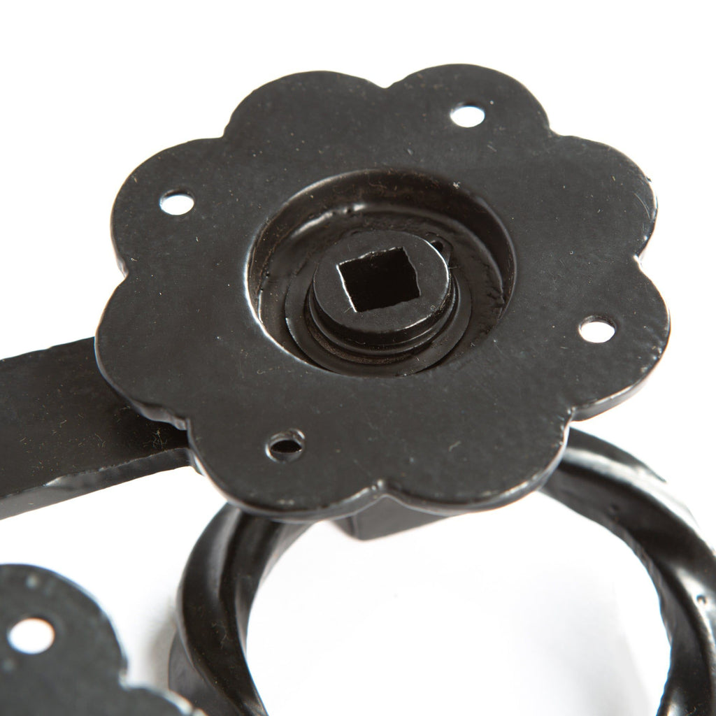195mm Black Rose Ring Gate Latch