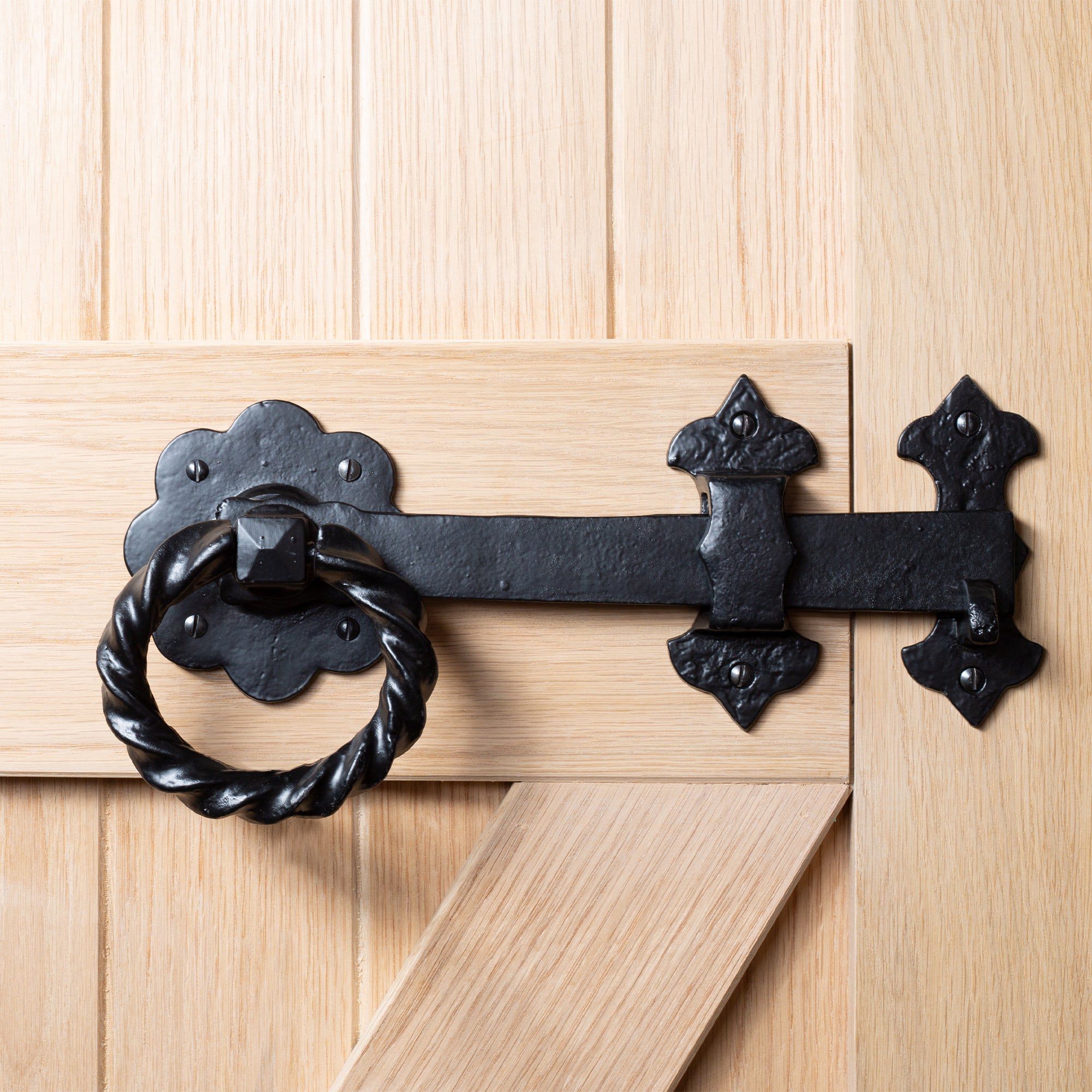 285mm Black Rose Ring Gate Latch