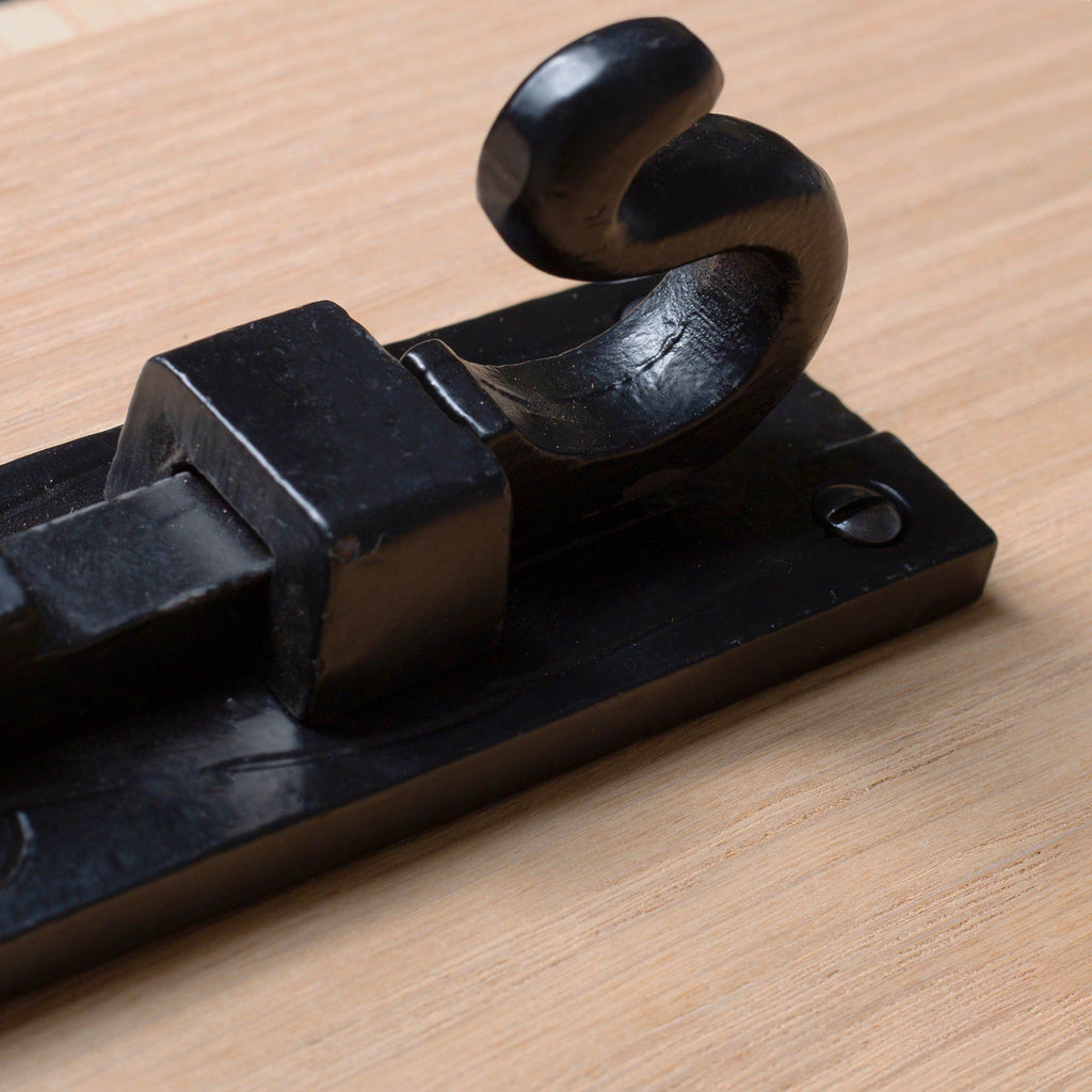 140mm Black Straight Shepherd's Crook Surface Bolt