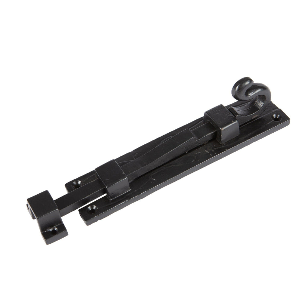 185mm Black Straight Shepherd's Crook Surface Bolt