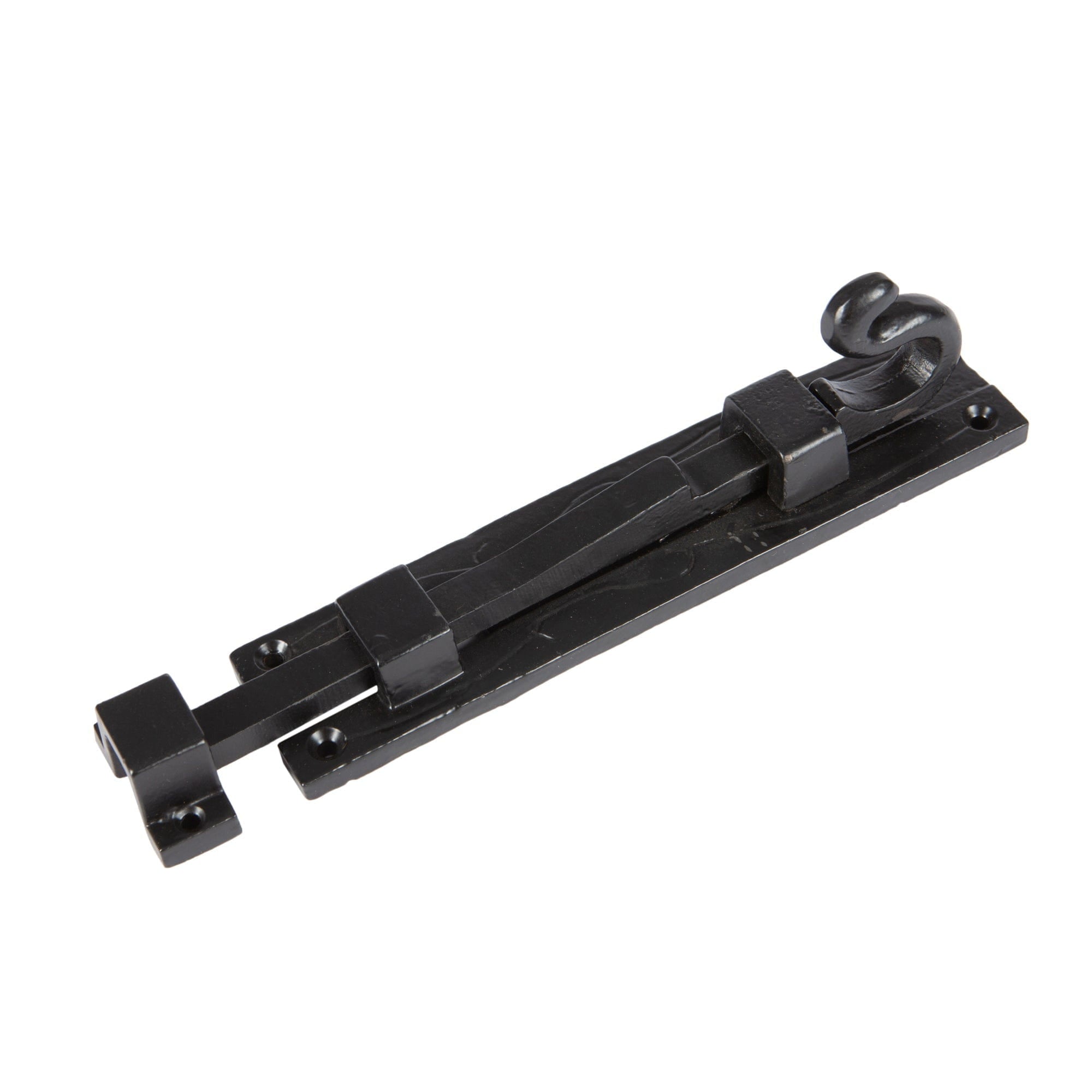 185mm Black Straight Shepherd's Crook Surface Bolt