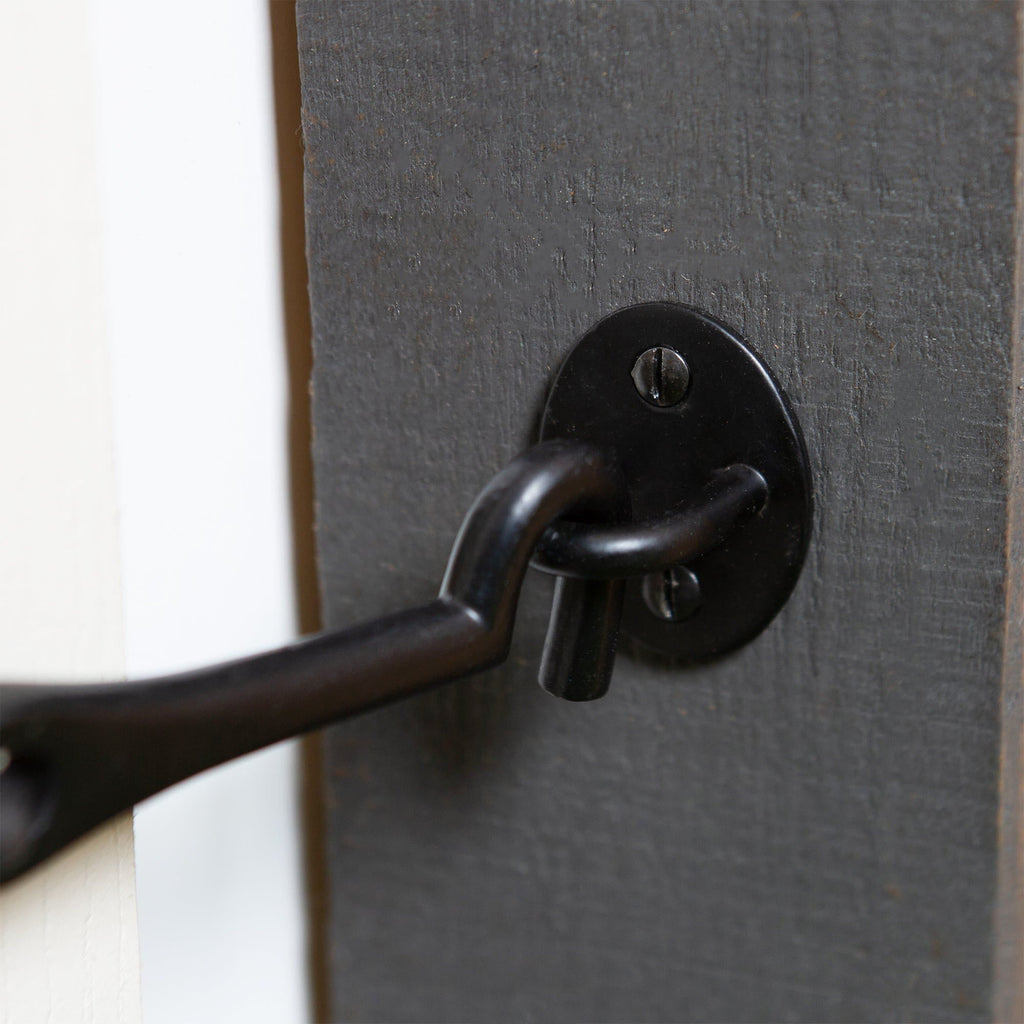 125mm Black Rustic Cabin Hook and Eye