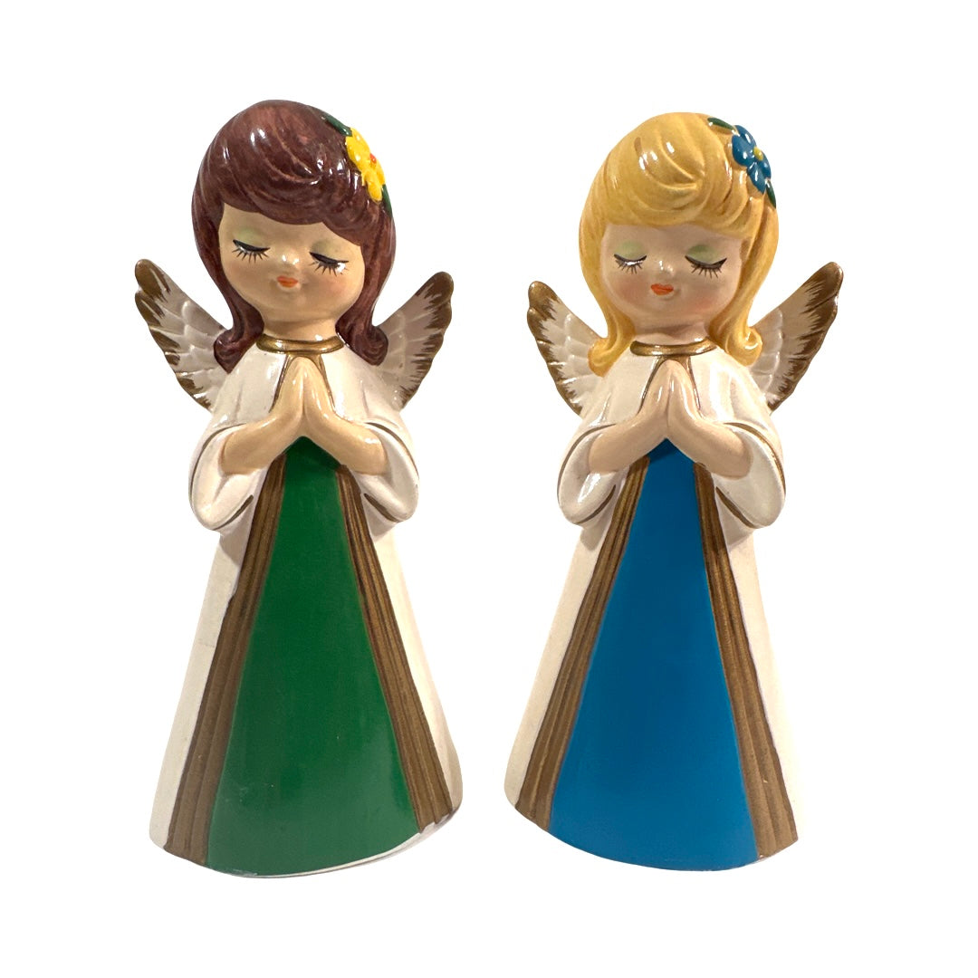 Mid-Century Praying Angels Figures (Set of 2)