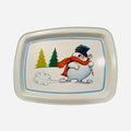 Vintage Frosty Metal Serving Tray