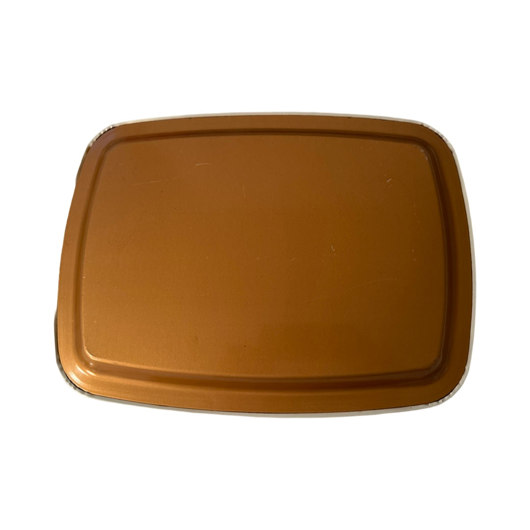 Vintage Frosty Metal Serving Tray