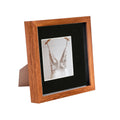 8 x 8 Dark Wood 3D Box Photo Frame - with 4 x 4 Mount