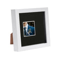 6 x 6 White 3D Box Photo Frame with 2 x 2 Mount