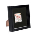 6 x 6 Black 3D Box Photo Frame - with 2 x 2 Mount