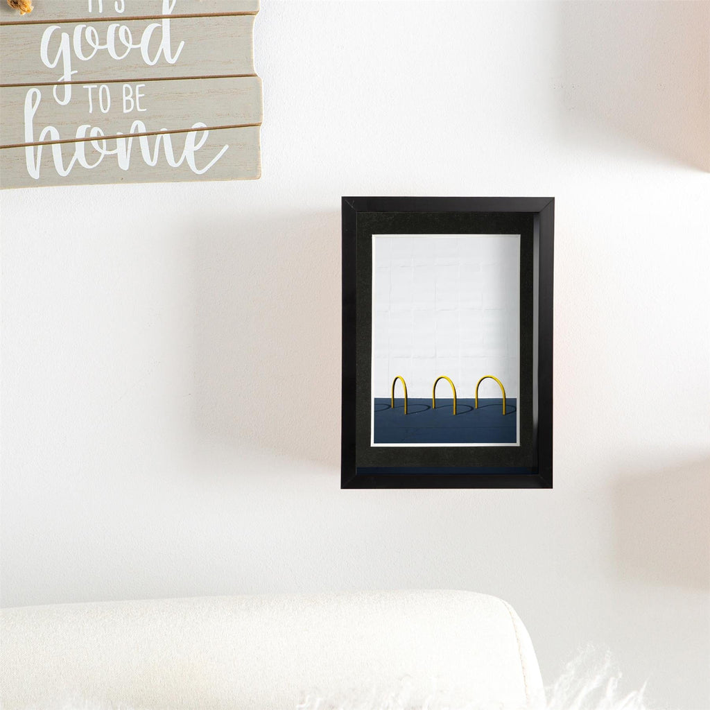 5 x 7 Black 3D Deep Box Photo Frame - with 4 x 6 Mount