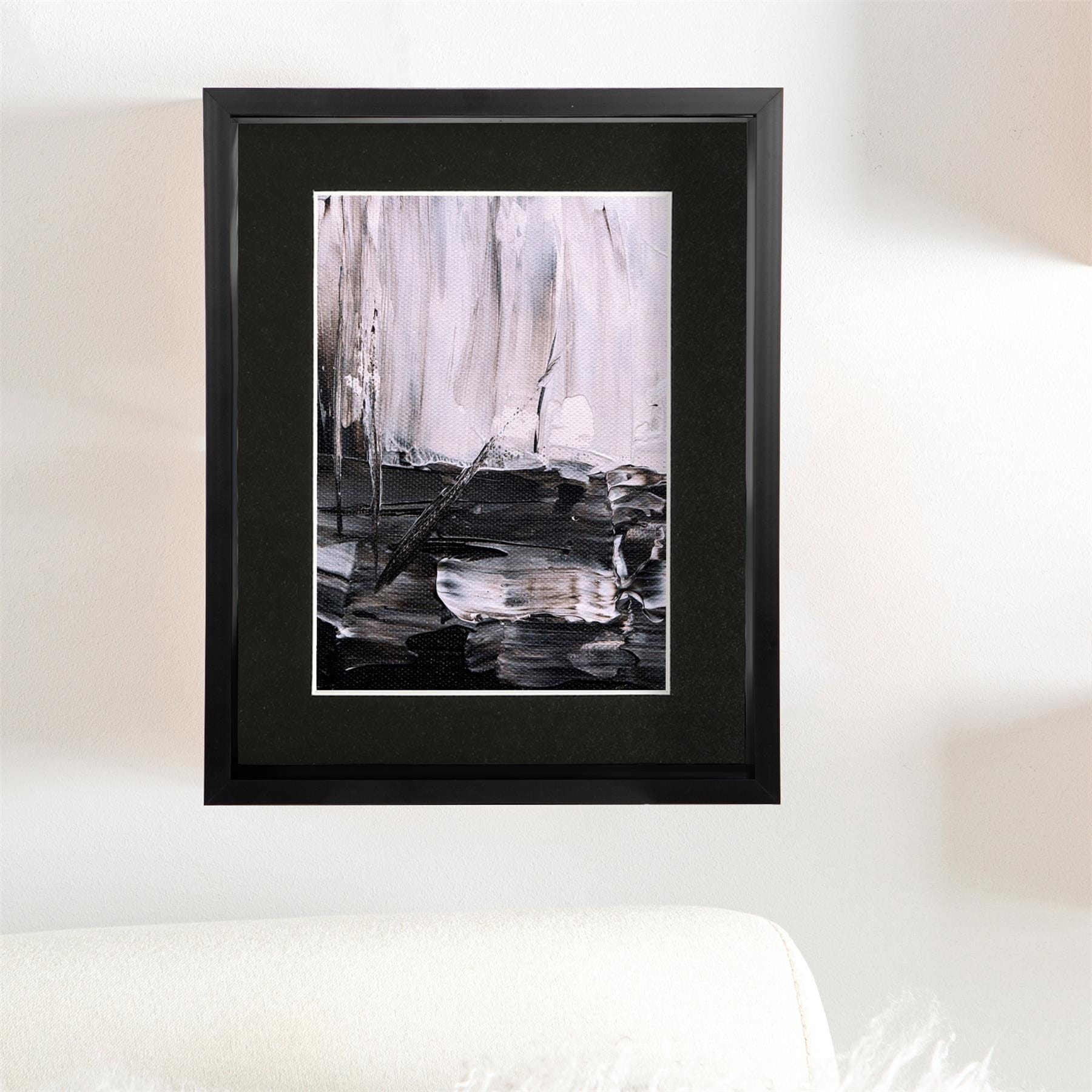 8 x 10 Black 3D Deep Box Photo Frame - with 5 x 7 Mount