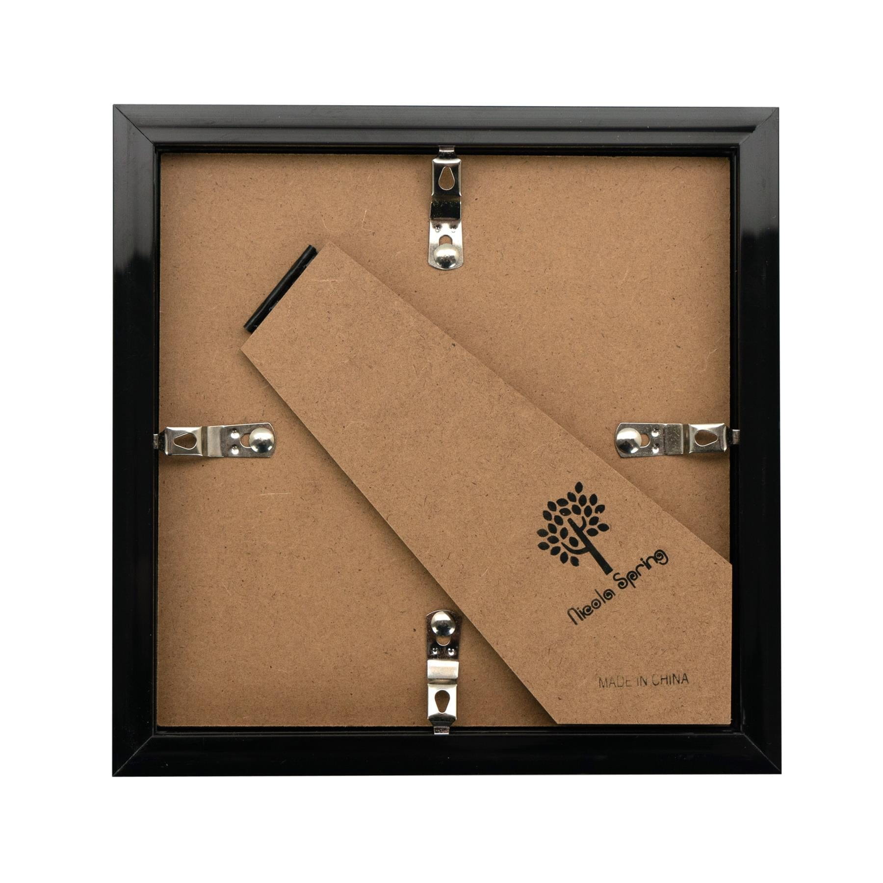 6 x 6 Black 3D Box Photo Frame - with 4 x 4 Mount