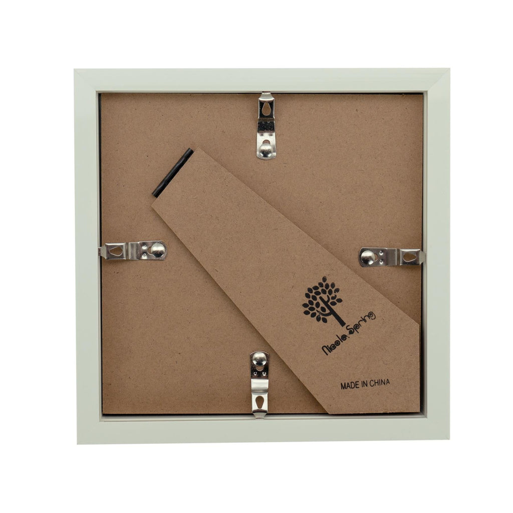 6 x 6 White 3D Box Photo Frame - with 4 x 4 Mount