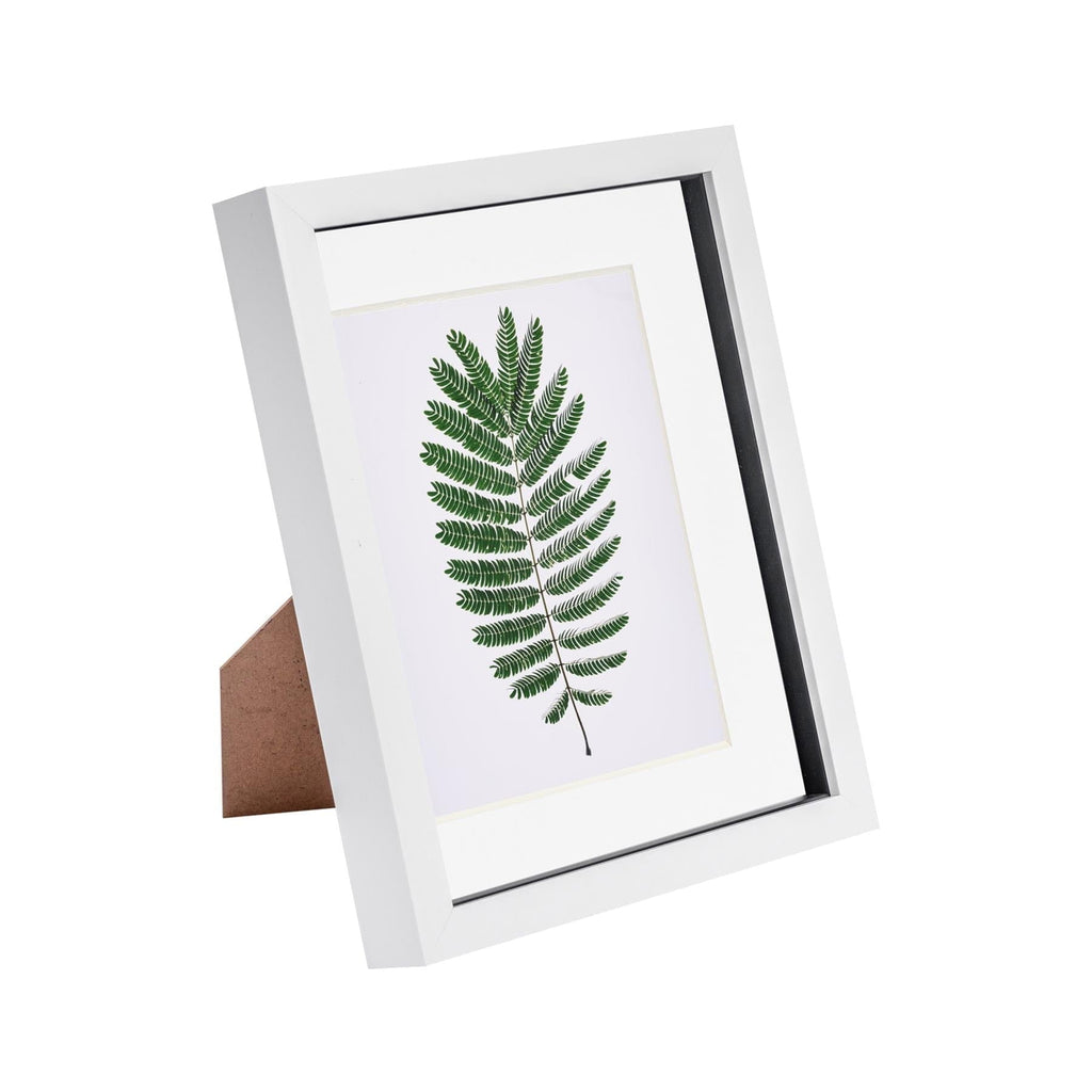 8 x 10 White 3D Box Photo Frame - with 5 x 7 Mount