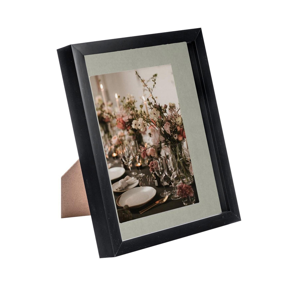8 x 10 Black 3D Box Photo Frame - with 5 x 7 Mount