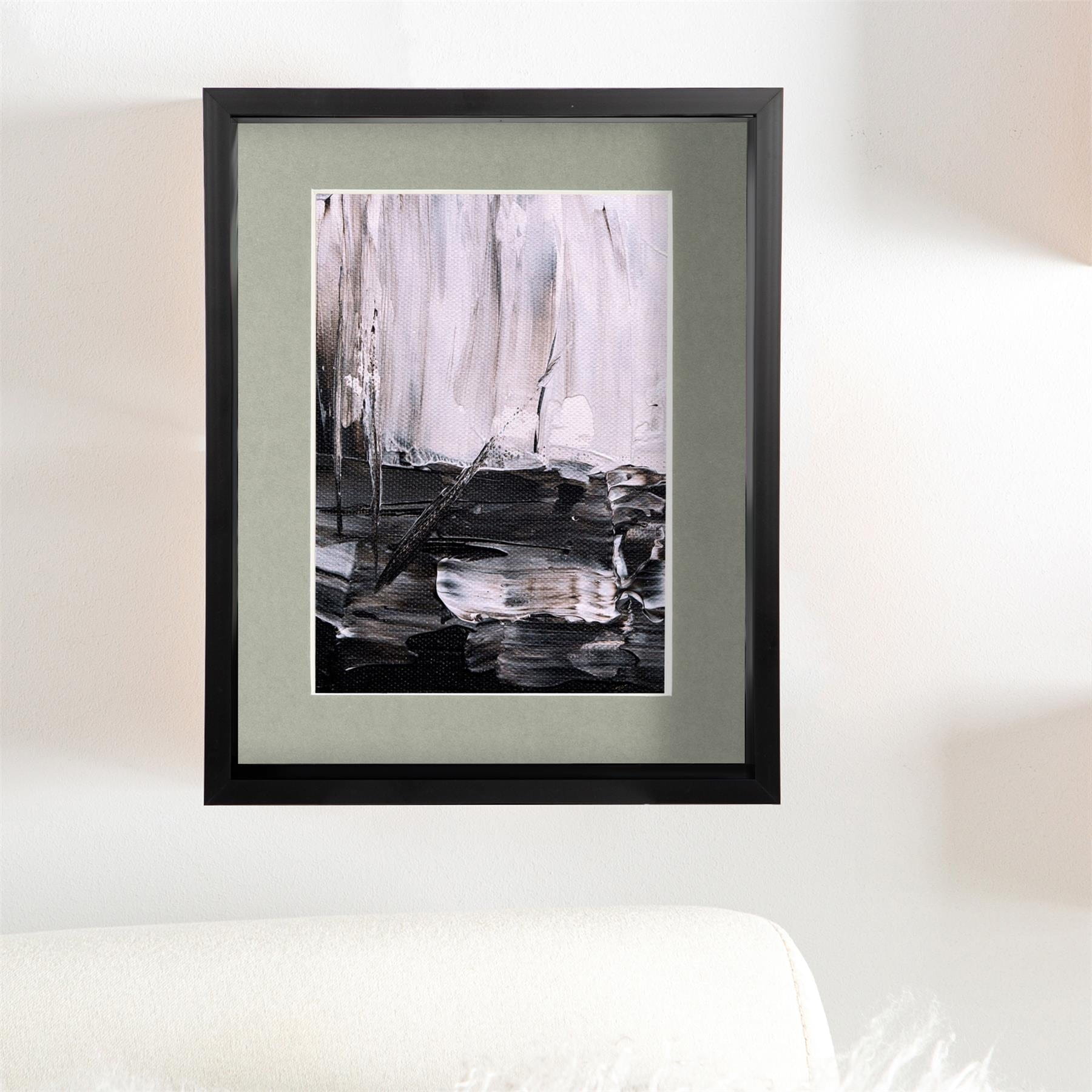 8 x 10 Black 3D Deep Box Photo Frame - with 5 x 7 Mount