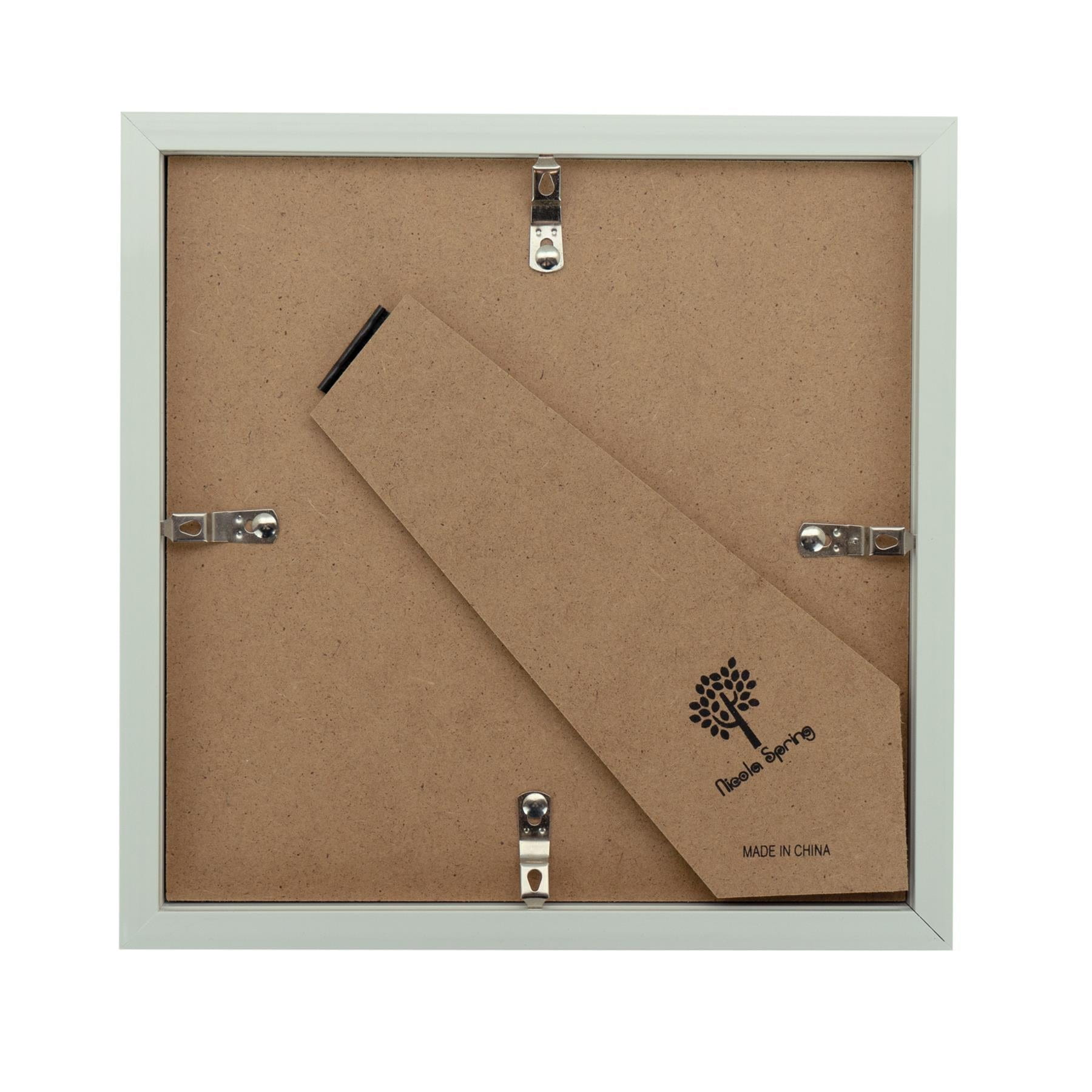 8 x 8 White 3D Box Photo Frame - with 4 x 4 Mount