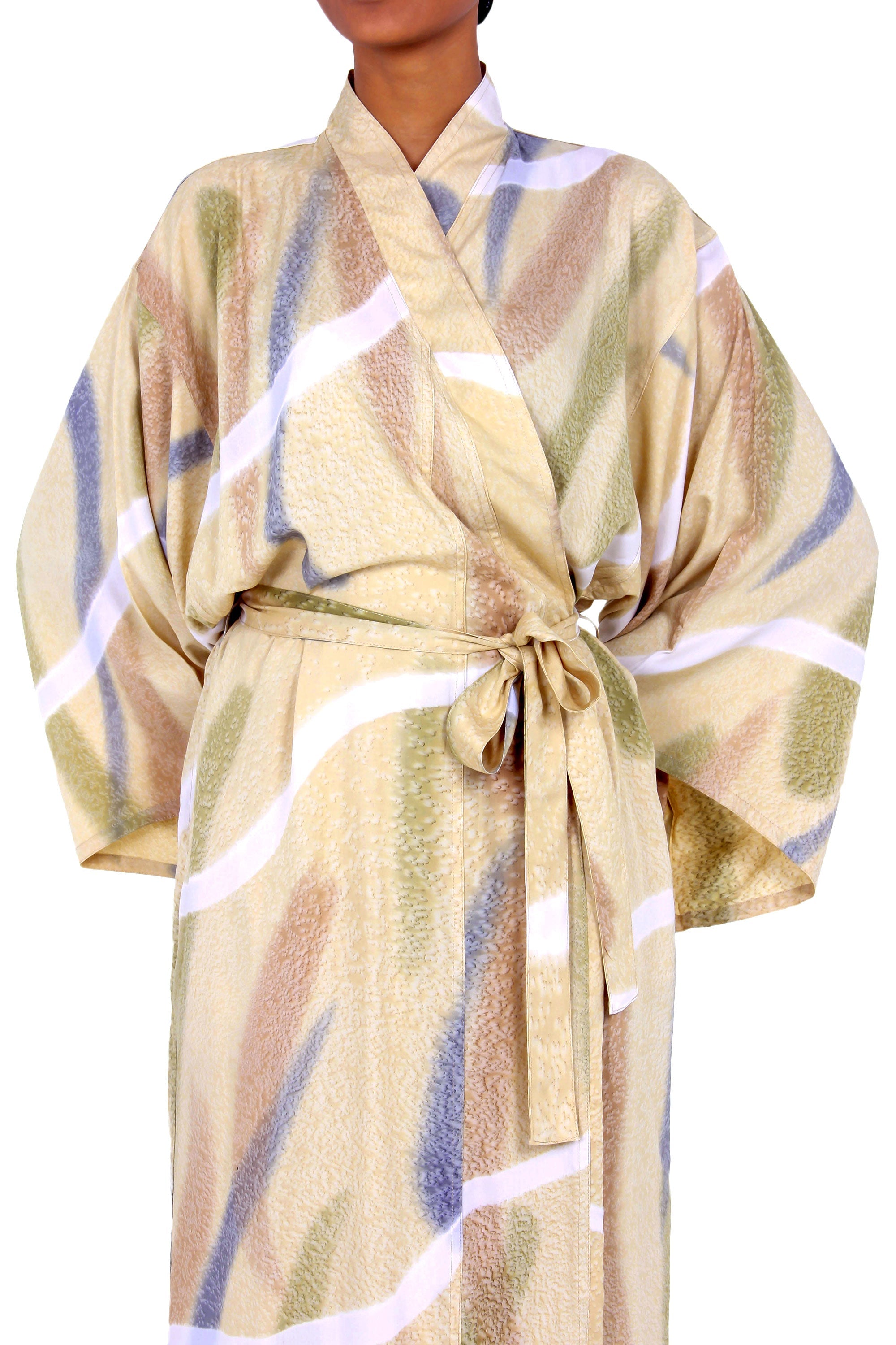 Women's Batik Patterned Robe - Sweet Nuance