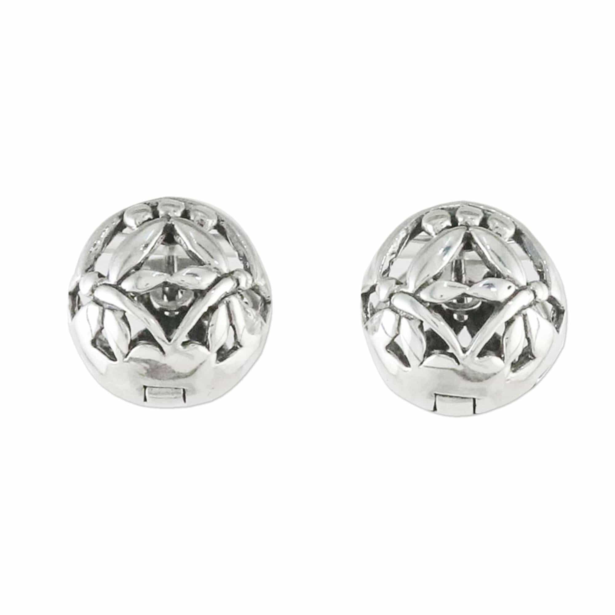 Sterling Silver Dragonfly Hoop Earrings from Thailand - Dragonfly Reflection