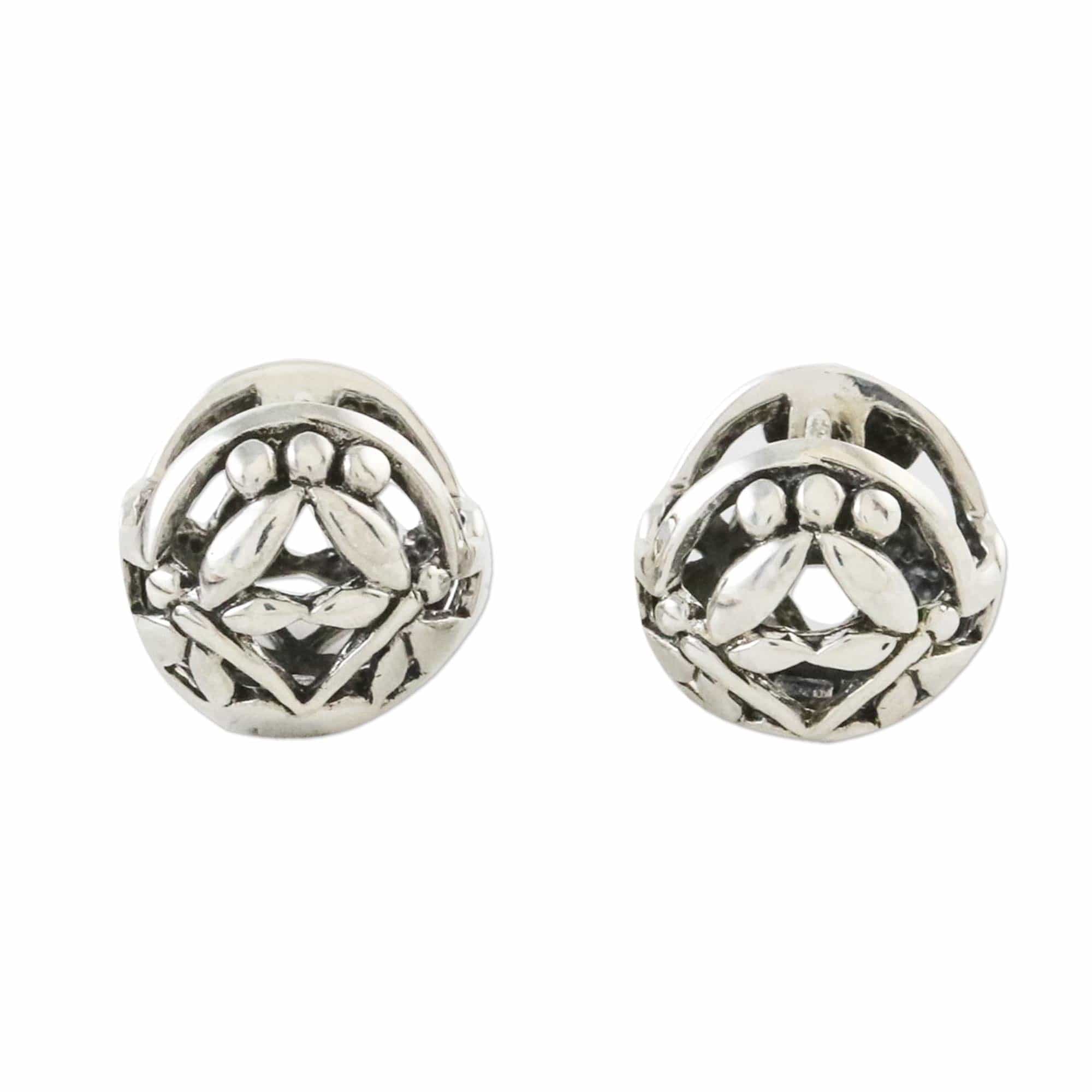 Sterling Silver Dragonfly Hoop Earrings from Thailand - Dragonfly Reflection