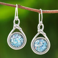 Knot Pattern Roman Glass Dangle Earrings from Thailand - Roman Knot