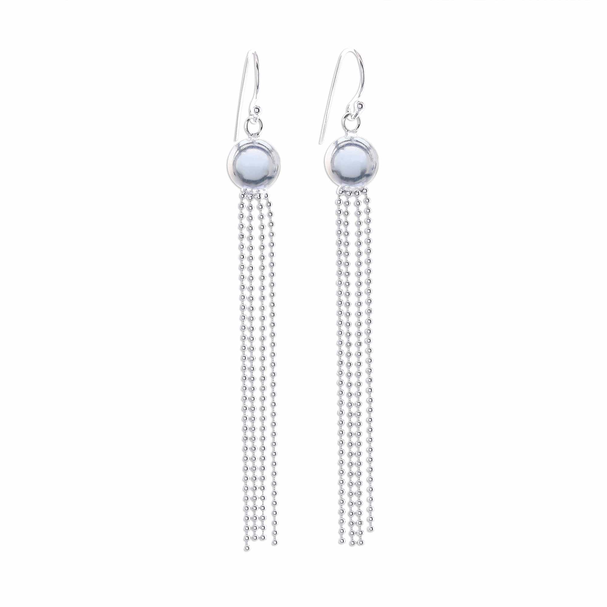 Thai Artisan Handcrafted Sterling Silver Long Earrings - Magical Medusa