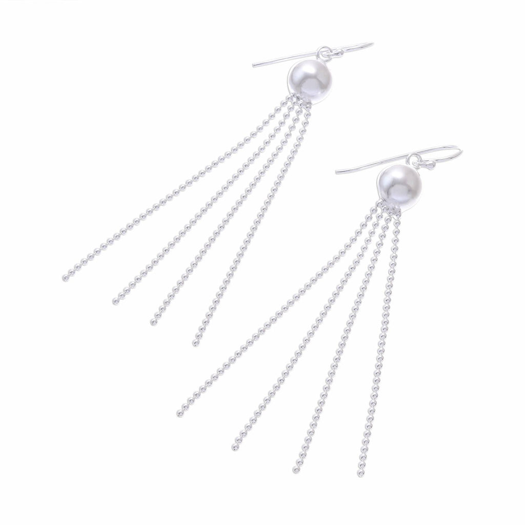 Thai Artisan Handcrafted Sterling Silver Long Earrings - Magical Medusa